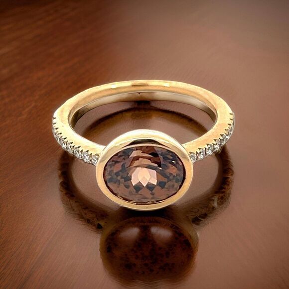 Zircon Diamond Ring Size 6.5 14k Y Gold 3.52 TCW Certified $2,490 221359 - Picture 1 of 12